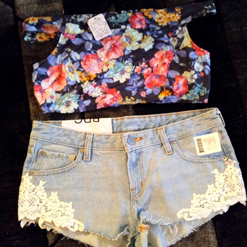 Free people top & shorts